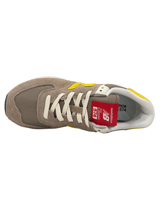 SNEAKERS UOMO " 574" - TORTORA GIALLO U574BYW MUSHROOM NEW BALANCE 