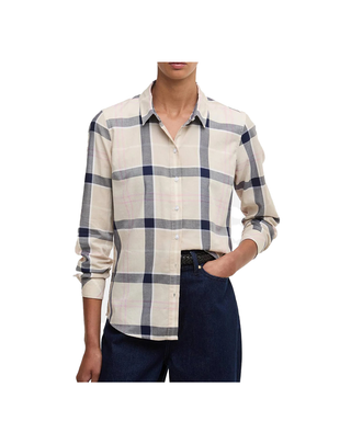 CAMICIA DA DONNA " BREDON " - FANTASIA TARTAN BEIGE BLU ROSA LSH1353 PI55 BARBOUR 