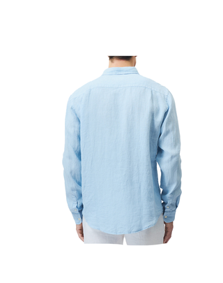 CAMICIA UOMO IN LINO "PIERCE" - CELESTE RRU431P4220569 C0080 ROY ROGERS 