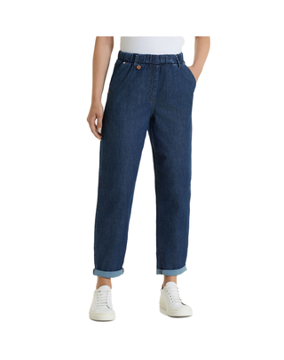 JEANS CARROT CON TASCHE IN LIGHT DENIM - JEANS DN18P7/00001 DENIM RAGNO 
