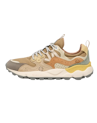 SNEAKERS UOMO "YAMANO 3" - BEIGE/GIALLO 2017818-01 2B41 FLOWER MOUNTAIN 