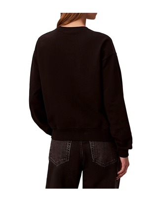 FELPA DONNA CON MACRO LOGO IN SPUGNA FRANCESE - NERA LV047B234G UB1 CALVIN KLEIN 