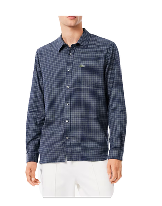 CAMICIA UOMO IN FLANELLA MOTIVO SCOZZESE BLU CH5093 HHW LACOSTE 
