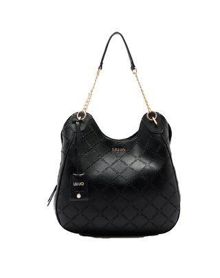 BORSA A SPALLA MOTIVO LOGO - NERO AF5054E0538 22222 LIU JO 