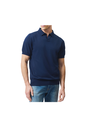 POLO UOMO IN MAGLIA DI COTONE - BLU RRU90325CS17XXXX C0048 ROY ROGERS 