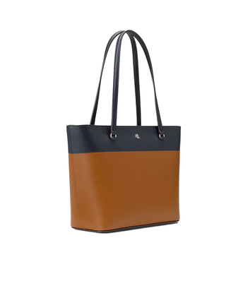BORSA IN VERA PELLE " KARLY " - CUOIO NAVY 431934895 009 RALPH LAUREN 
