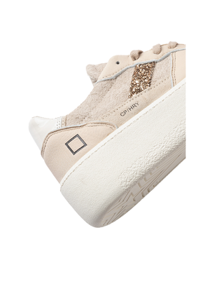 SNEAKERS DONNA "COURT PLATFORM HAIRY" - BEIGE COURT PLATFORM HAIRY B D.A.T.E. 