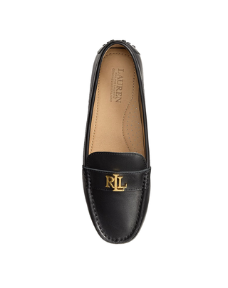 MOCASSINO DONNA BARNSBURY IN CUOIO - NERO 802P09040 001 RALPH LAUREN 