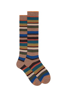 CALZE UOMO A RIGHE MULTICOLOR AP103413 32650 GALLO 