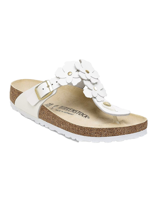 INFRADITO IN PELLE GIZEH FLOWER - BIANCO 1026686-N WHITE BIRKENSTOCK 
