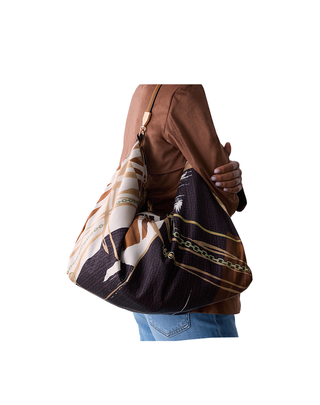 BORSA FOULARD STAMPA CIOCCOLATO AA6194T2745 P9225 LIU JO 