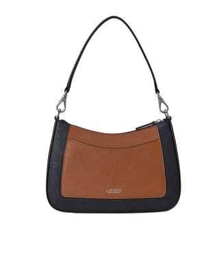 BORSA "DANNI 26 SHOULDER BAG" IN PELLE - BLU/MARRONE 431934891 009 RALPH LAUREN 