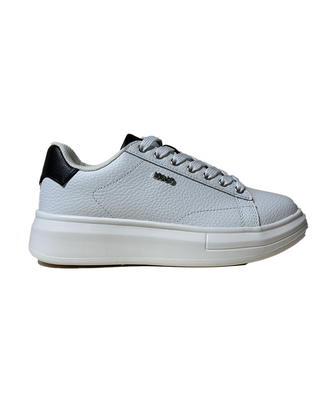 SNEAKERS IN PELLE BOTTALATA - BIANCO NERO BF5059 S1005 LIU JO SHOES 