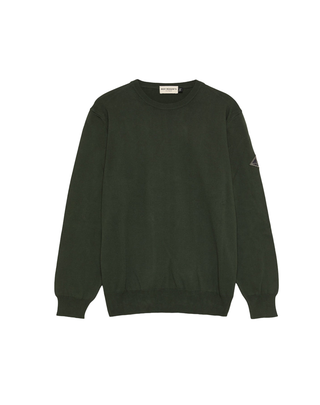 MAGLIONE UOMO IN COTONE FINEZZA 12 - VERDE CREW NECK COTONE GREEN ROY ROGERS 