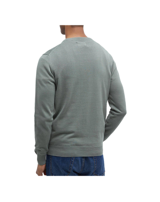 MAGLIONE UOMO IN COTONE PIMA - AGAVE GREEN MKN0932 GN49 BARBOUR 
