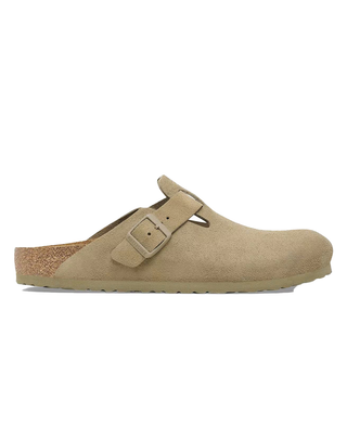 SABOT BOSTON IN PELLE SCAMOSCIATA - FADED KHAKI 1025844-S FADED KHAKI BIRKENSTOCK 