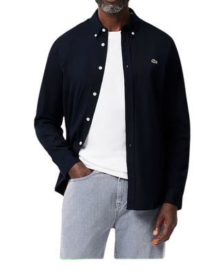 CAMICIA UOMO 100% COTONE REGULAR FIT - BLU CH2933 HDE LACOSTE 