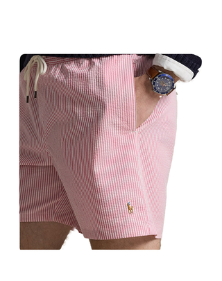 BOXER MARE " TRAVELER CLASSIC 14.5 CM " - RIGA BIANCO ROSA 710957784 500 RALPH LAUREN 