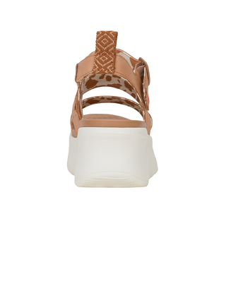 SANDALO DONNA CON PLATFORM " DELRAY BUCKLE CLASSIC " - TAN