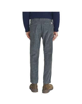 PANTALONE UOMO CHINO IN VELLUTO " CONDUIT " -  GRIGIO CONDUIT VELLUTO C0238 ROY ROGERS 