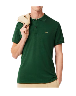 POLO UOMO REGULAR FIT IN COTONE PIMA - VERDE DH2050 132 LACOSTE 