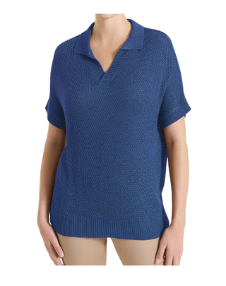 POLO IN MAGLIA LUREX RICE STITCH - OCEANA DS02MG C70 RAGNO 