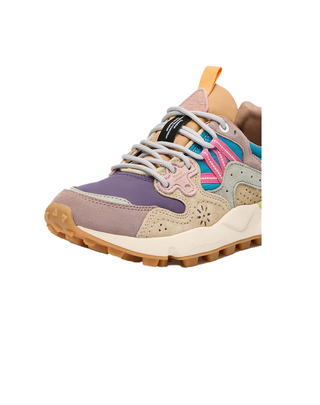 SNEAKERS " YAMANO 3 WOMAN " BEIGE - VIOLA 001-2017817-01 1M42 FLOWER MOUNTAIN 