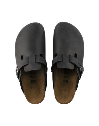 SANDALO " BOSTON " IN PELLE OLIATA - BLACK 0059463 BLACK BIRKENSTOCK 