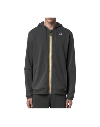 FELPA UNISEX CON CAPPUCCIO " PROSPER POLY COTTON " - GREEN BLACKISH K1126HW WMR K-WAY 