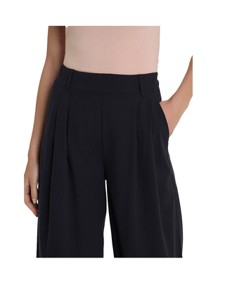 PANTALONE PALAZZO CON PINCES IN TESSUTO SUPER NATURAL - NERO DP79PA 020 RAGNO 