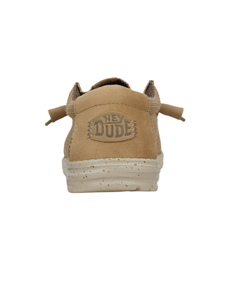 MOCASSINO UOMO " WALLY SPORT MESH" - TAN/WHITE HD.40403 25W HEY DUDE 