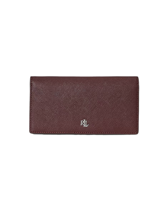 PORTAFOGLIO IN VERA PELLE - DARK GARNET 432802917 062 RALPH LAUREN 