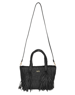 MINI BORSA CON FRANGE - BLACK SW0045 BK F**K 