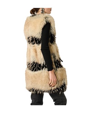 GILET LUNGO IN ECO PELLICCIA E004PU MA043 MANILA GRACE 