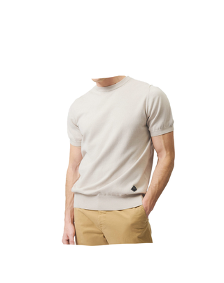 T-SHIRT UOMO IN MAGLIA DI COTONE - BIANCO SPORCO RRU90323CS17XXXX C0624 ROY ROGERS 