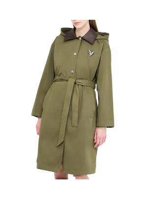 PARKA LUNGO CON CINTURA - VERDE MF5083T108A 90512 LIU JO 