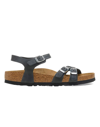 SANDALO DONNA KUMBA IN PELLE OLIATA - BLACK 1021487-S BLACK BIRKENSTOCK 