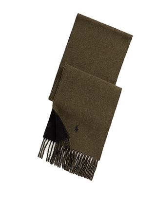 SCIARPA DOUBLE FACE IN MISTO LANA - VERDE/NERO 449P02046 002 RALPH LAUREN 