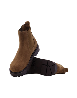 STIVALETTO CHELSEA DONNA " HIGHWOOD ! IN PELLE SCAMOSCIATA DARK TEA 1030632 DARK TEE BIRKENSTOCK 