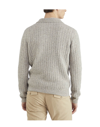 MAGLIONE UOMO A POLO IN LANA LAMBSWOOL - GRIGIO A31420EN00\C 940 at.P.CO 