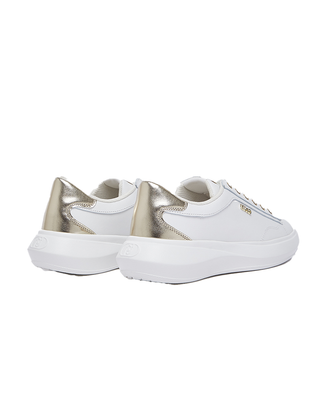 SNEAKER DONNA IN PELLE BIANCA CON INSERTI ORO BA6069PX CASPER01 LIU JO SHOES 