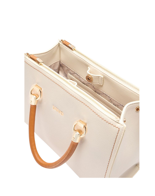 BORSA " M SATCHEL MANH " IN ECO PELLE - CREMA