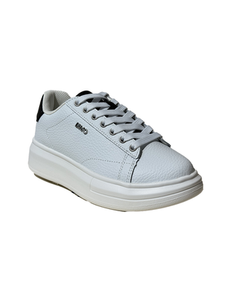 SNEAKERS IN PELLE BOTTALATA - BIANCO NERO BF5059 S1005 LIU JO SHOES 