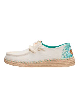 MOCASSINO IN TELA DONNA  WENDY ESPADRILLE HIBISCUS - EGRET MULTI HD.45237 0NI HEY DUDE 