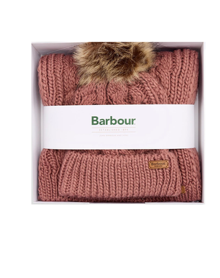 SET REGALO DONNA CAPPELLO E SCIARPA PENSHAW - ROSA LGS0025 PI74 BARBOUR 