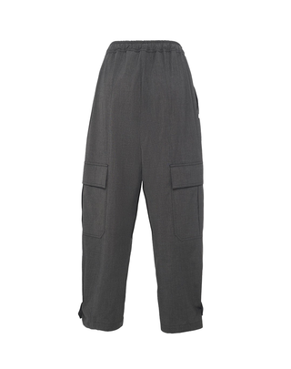 PANTALONE DONNA CARGO IN TESSUTO FLUIDO GRIGIO P173PU MA006 MANILA GRACE 