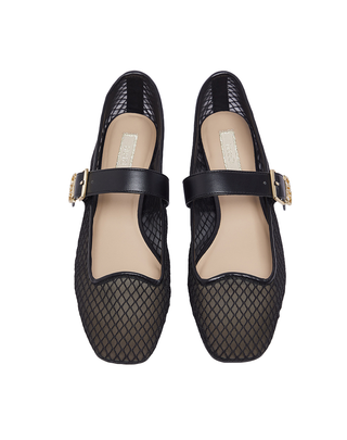 BALLERINA IN RETE CON CINTURINO - NERO SA6147TX 22222 LIU JO SHOES 